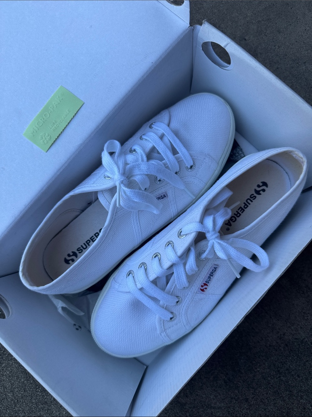 Superga white sneakers